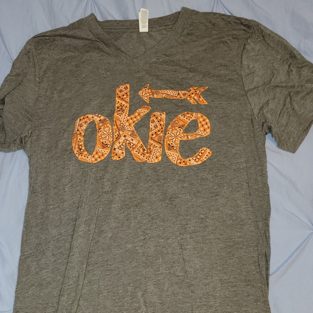 Okie orange and grey tee